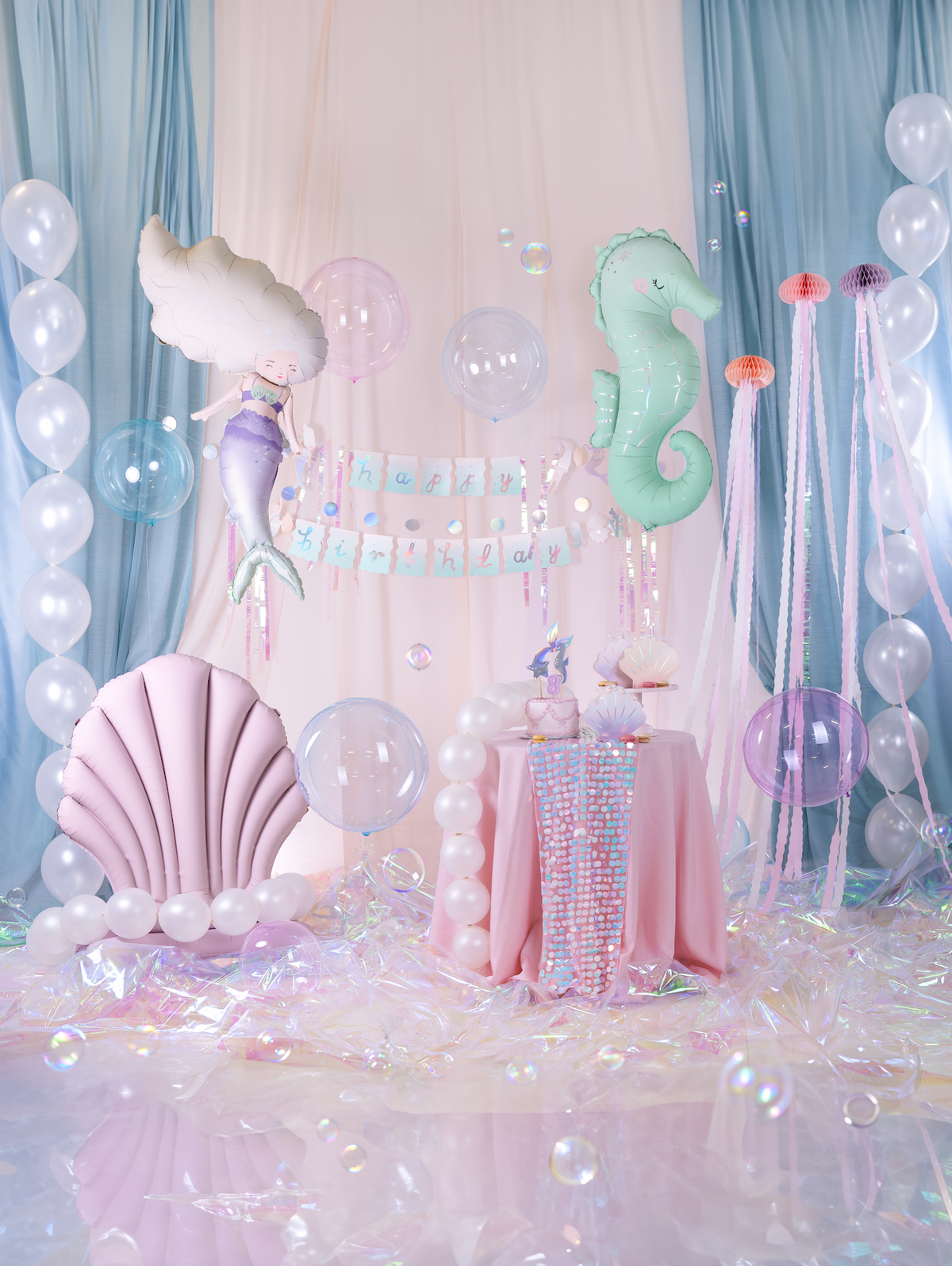 Happy Birthday Mermaid Banner