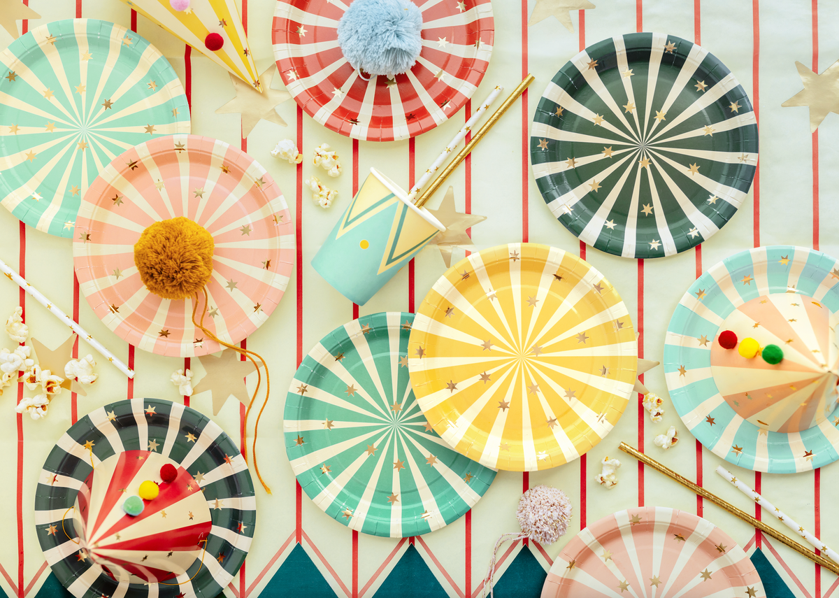 Circus Stripes Party Plates