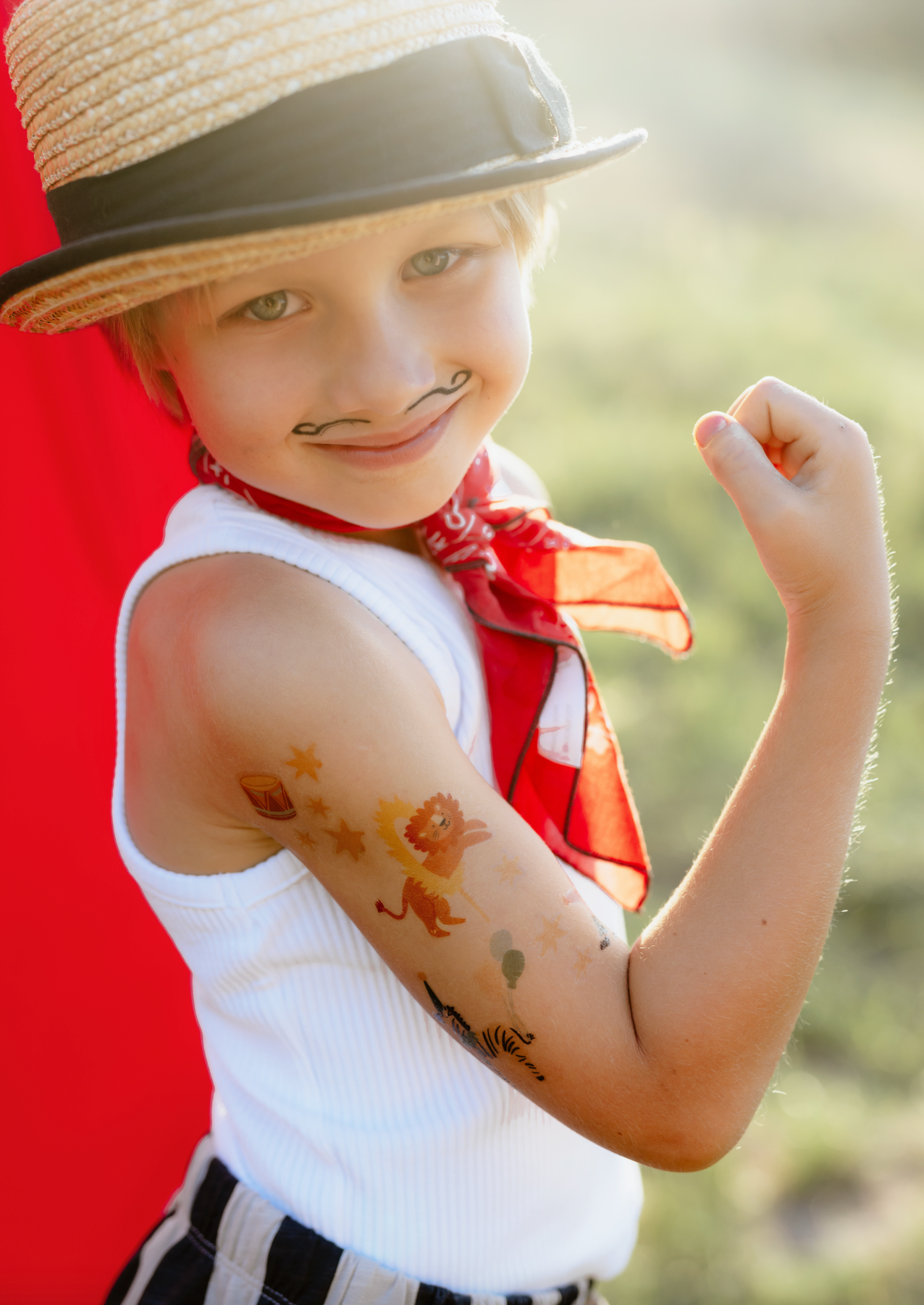 Circus-Themed Temporary Tattoos