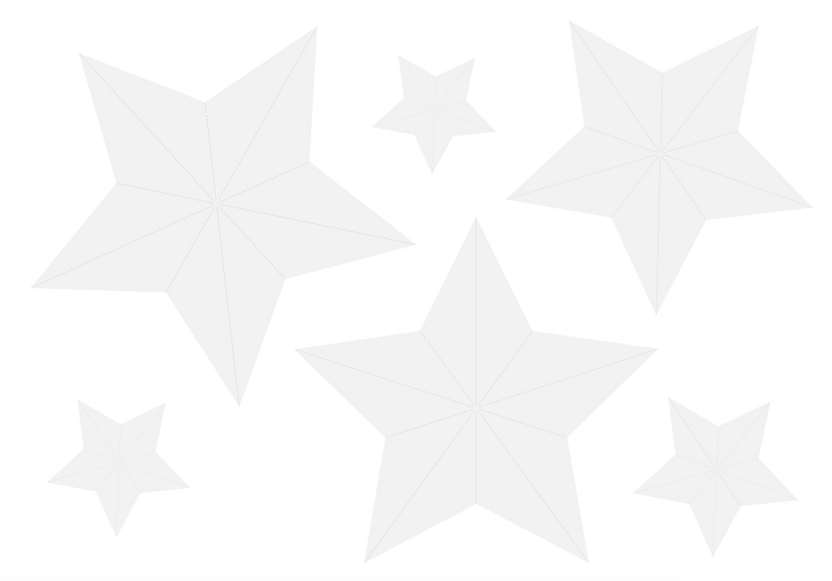 White Stars DIY Decoration Set