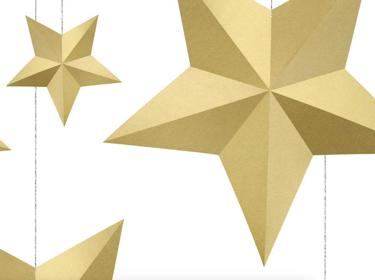 Gold Stars DIY Decoration Set
