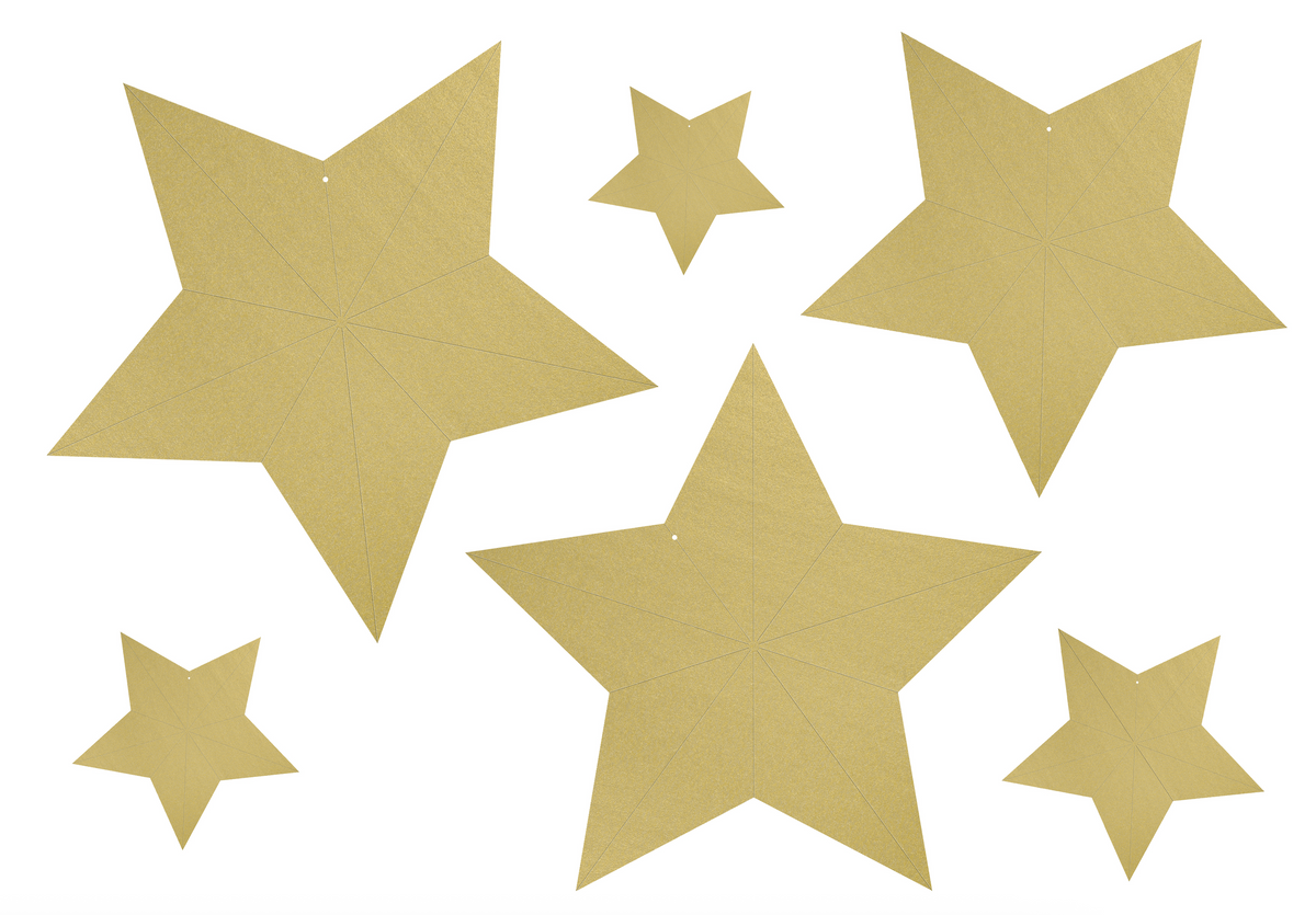 Gold Stars DIY Decoration Set
