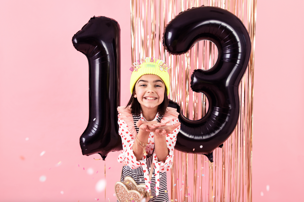 Black Number Foil Balloon