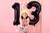 Black Number Foil Balloon