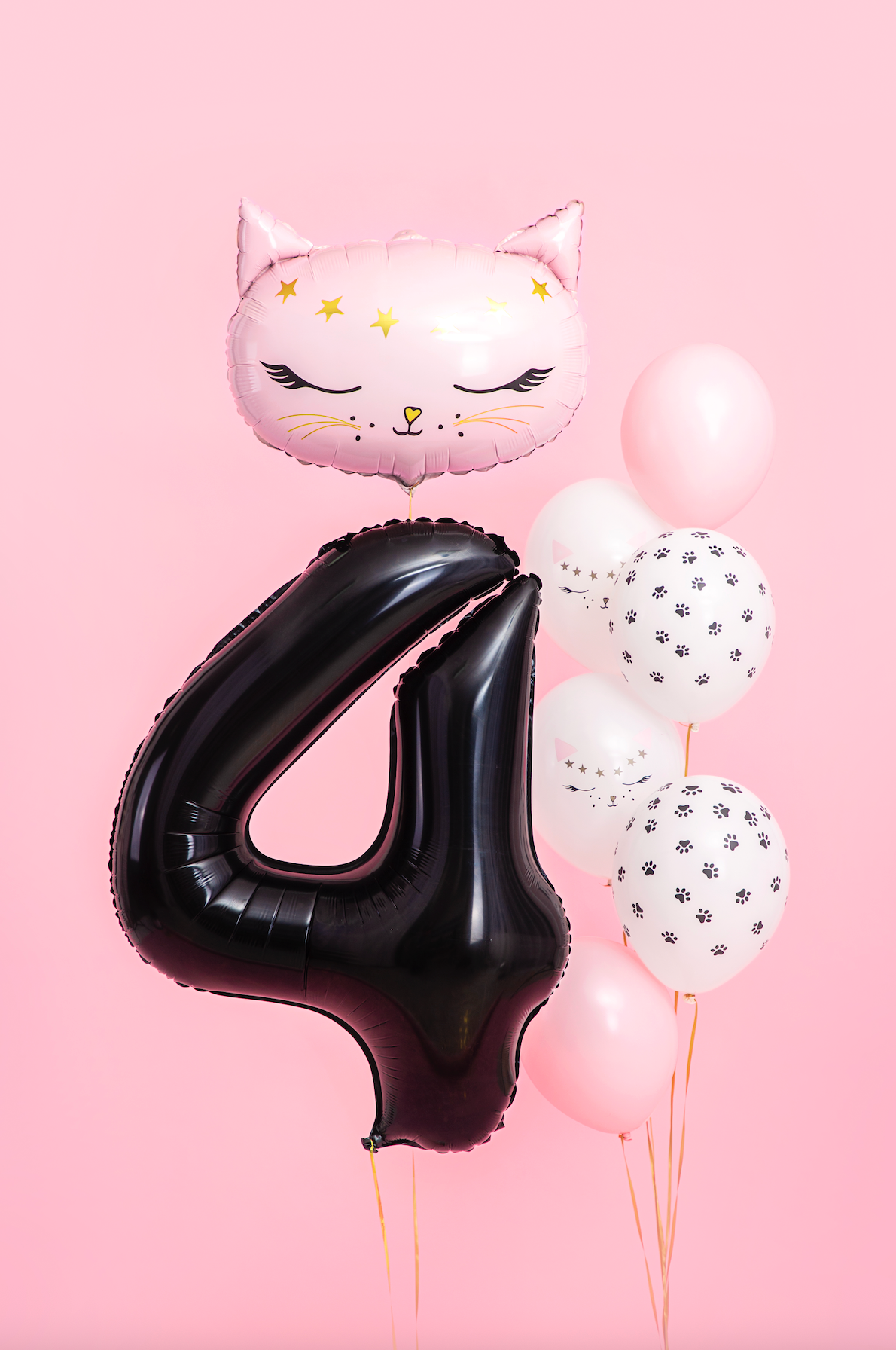 Black Number Foil Balloon