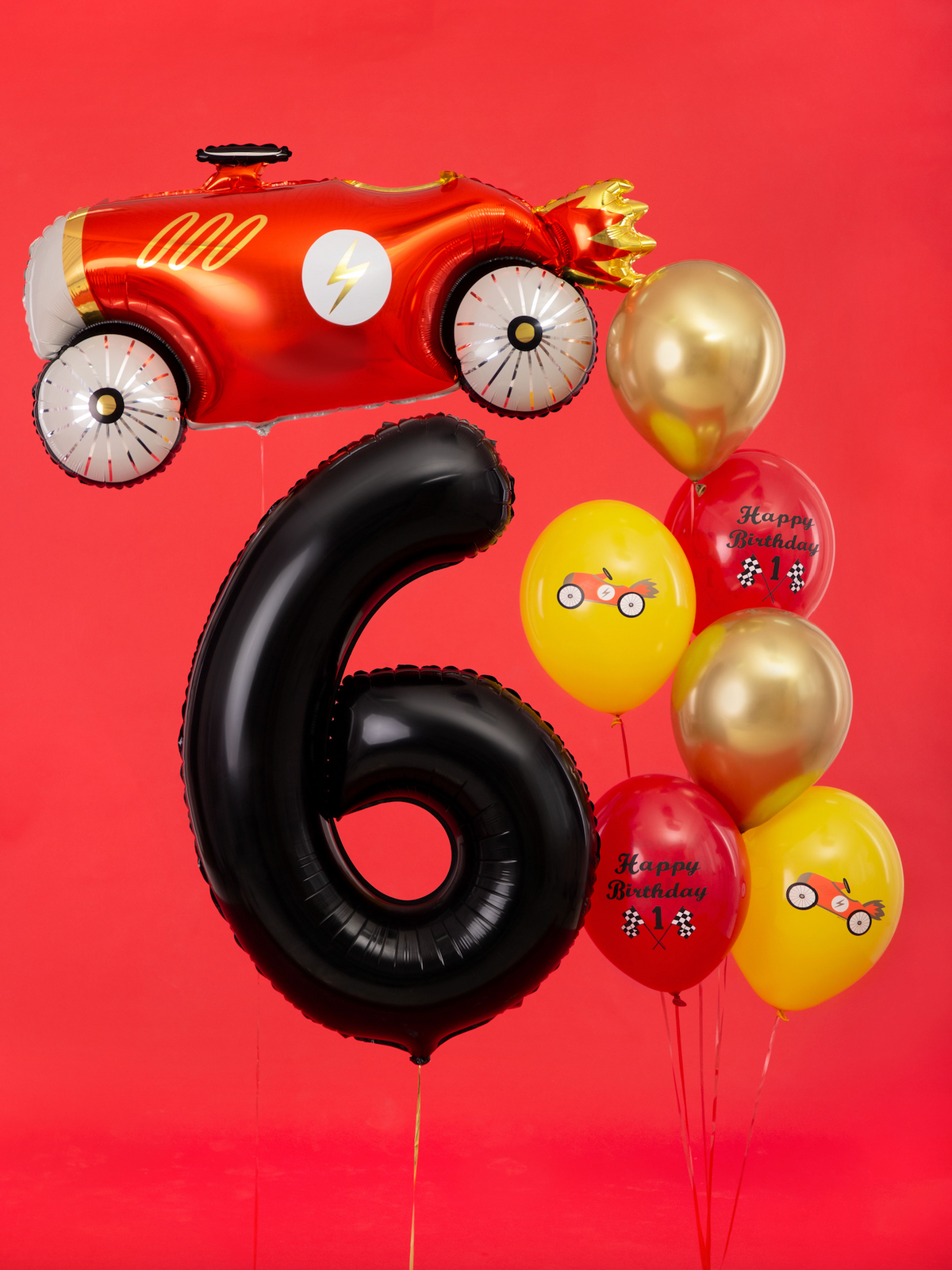 Black Number Foil Balloon
