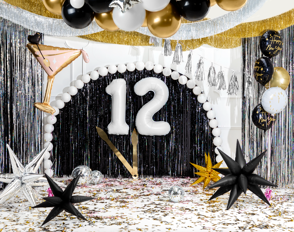 White Number Foil Balloon