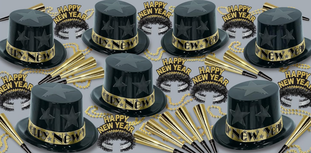 Gold New Year Star Party Kit for 50