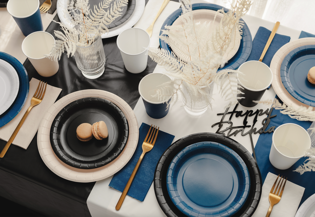 Black Paper Plates