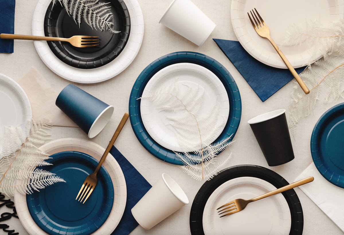 Black Paper Plates