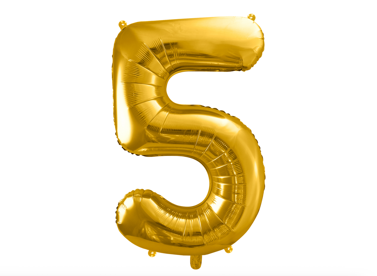 Metallic Gold Foil Balloon Number