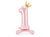 Blush Pink Standing Number 1 Foil Balloon