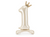 Standing Number Foil Ivory Balloons with Crown