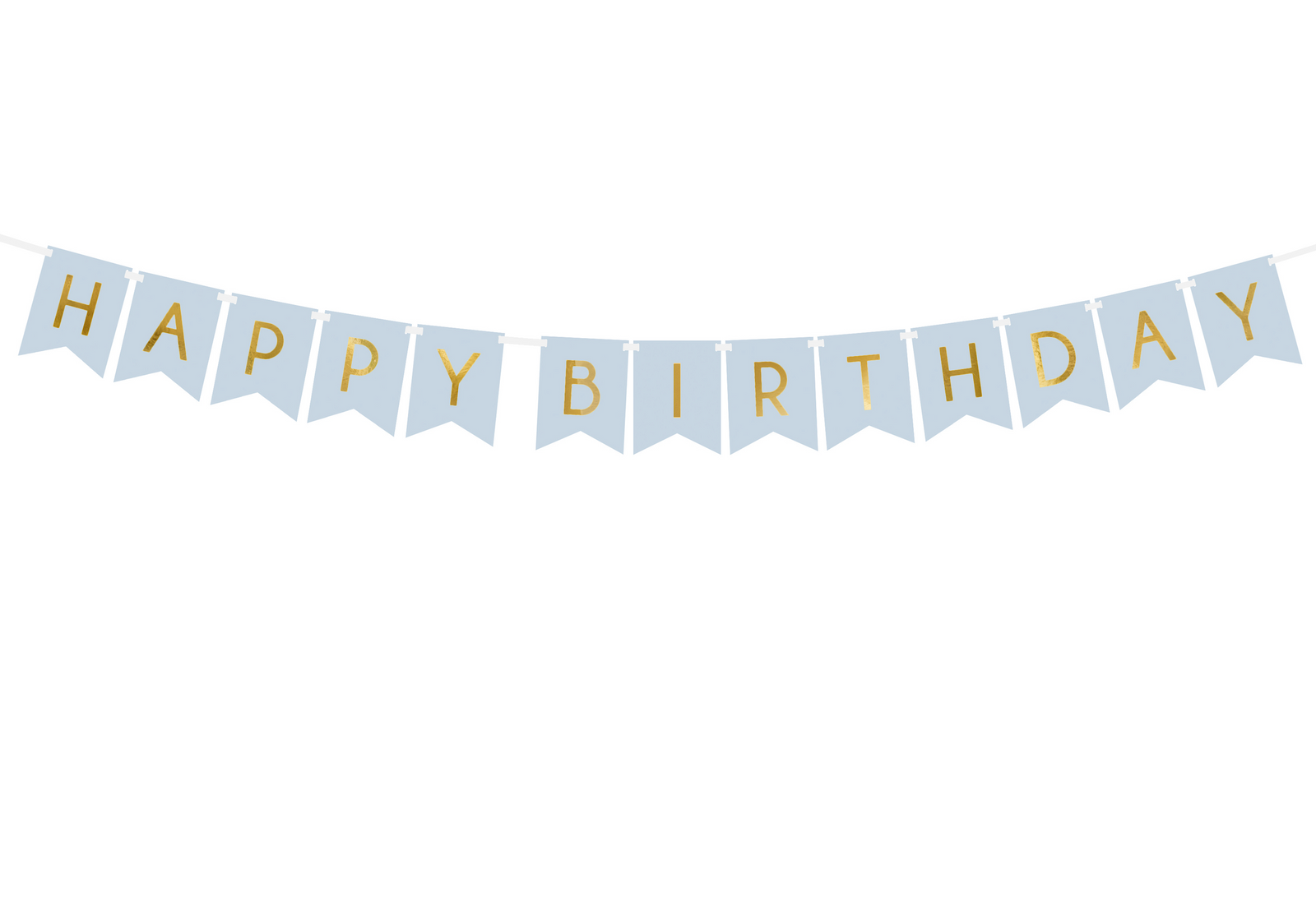 Blue Happy Birthday DIY Banner