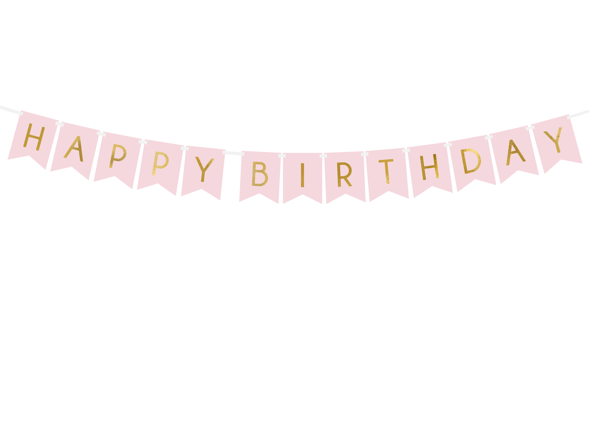 Pink Happy Birthday DIY Banner
