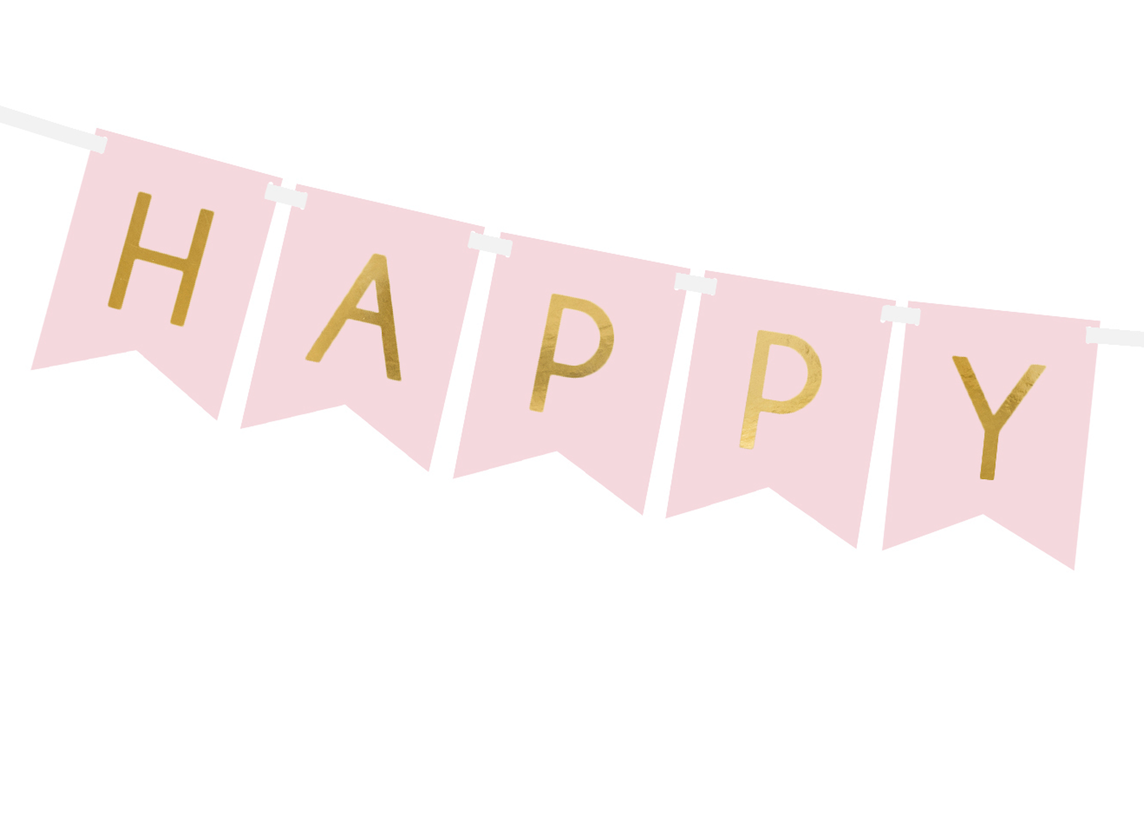 Pink Happy Birthday DIY Banner
