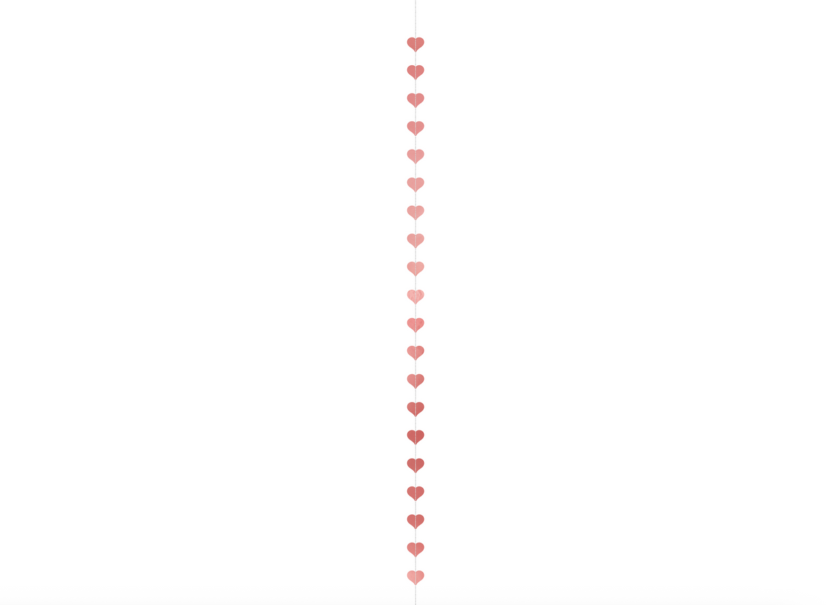 Rose Gold Heart Garland