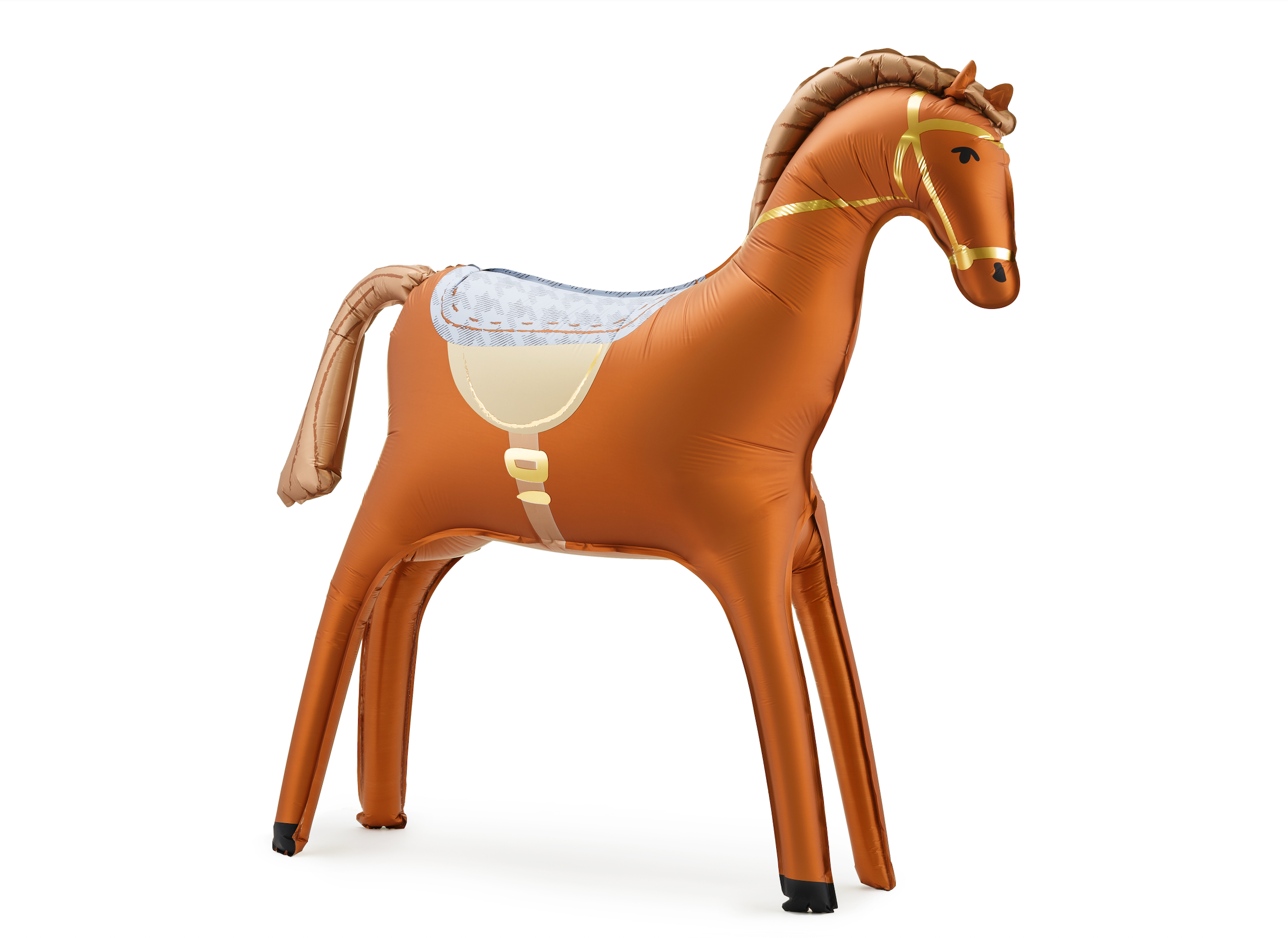 Large Standing Brown Horse Foil Balloon