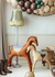 Large Standing Ivory Horse Foil Balloon