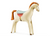 Large Standing Ivory Horse Foil Balloon