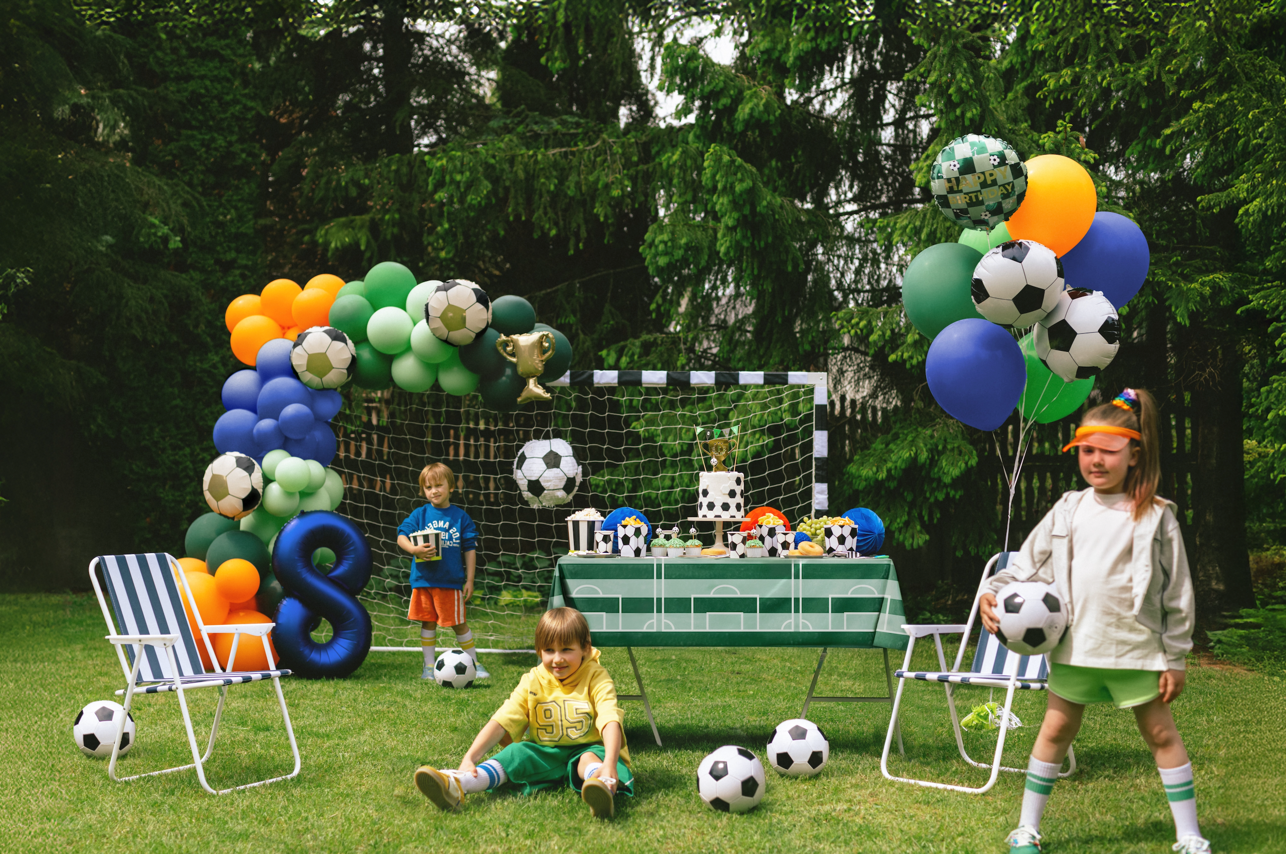 Trophy & Ball Foil Balloons