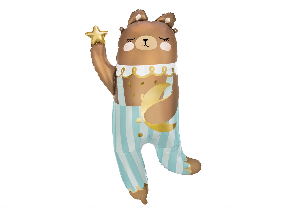 Little Star Teddy Bear Foil Balloon