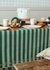 Green Striped Gold Stirrup Tablecloth