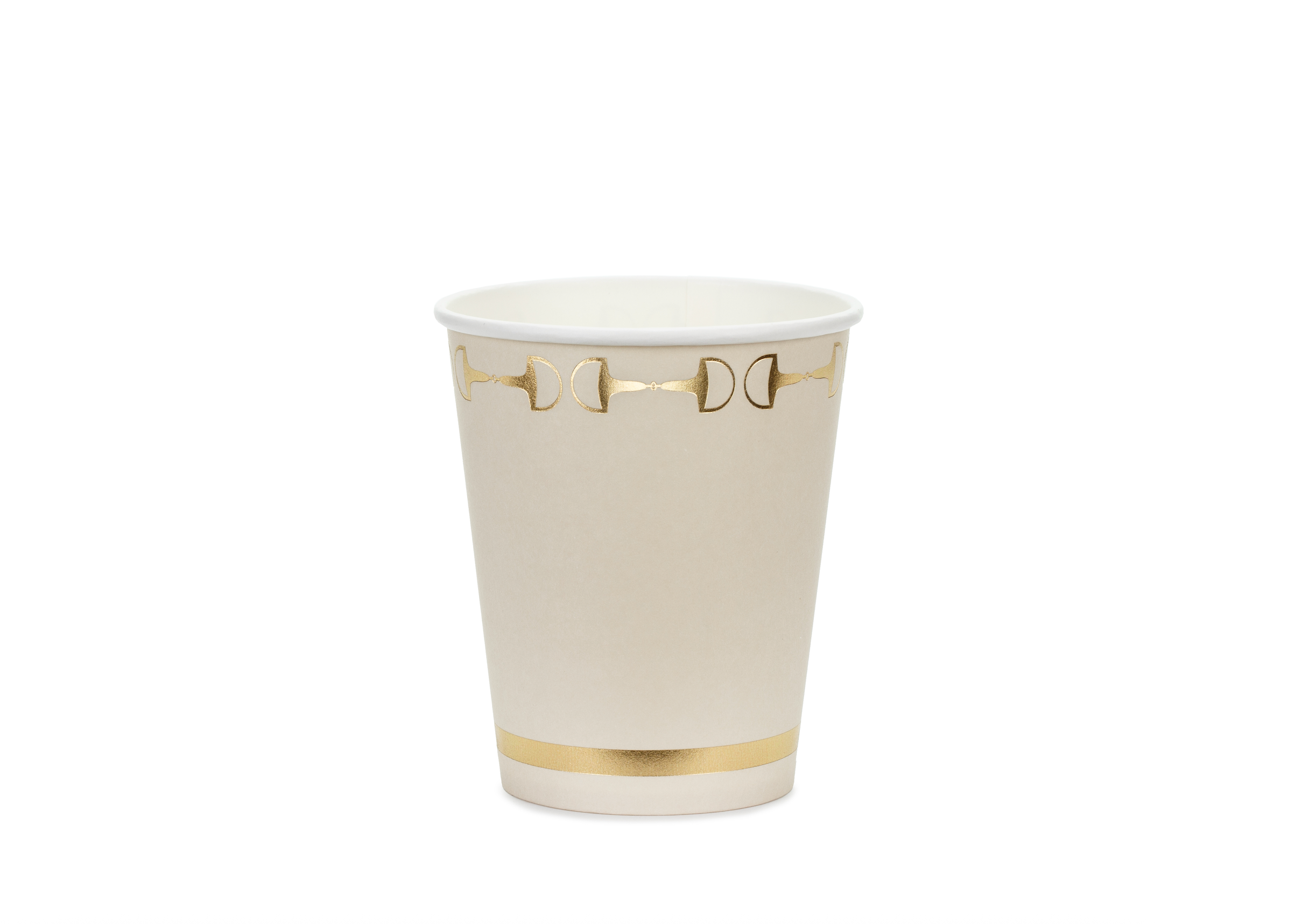 Beige & Gold Stirrup Paper Cups