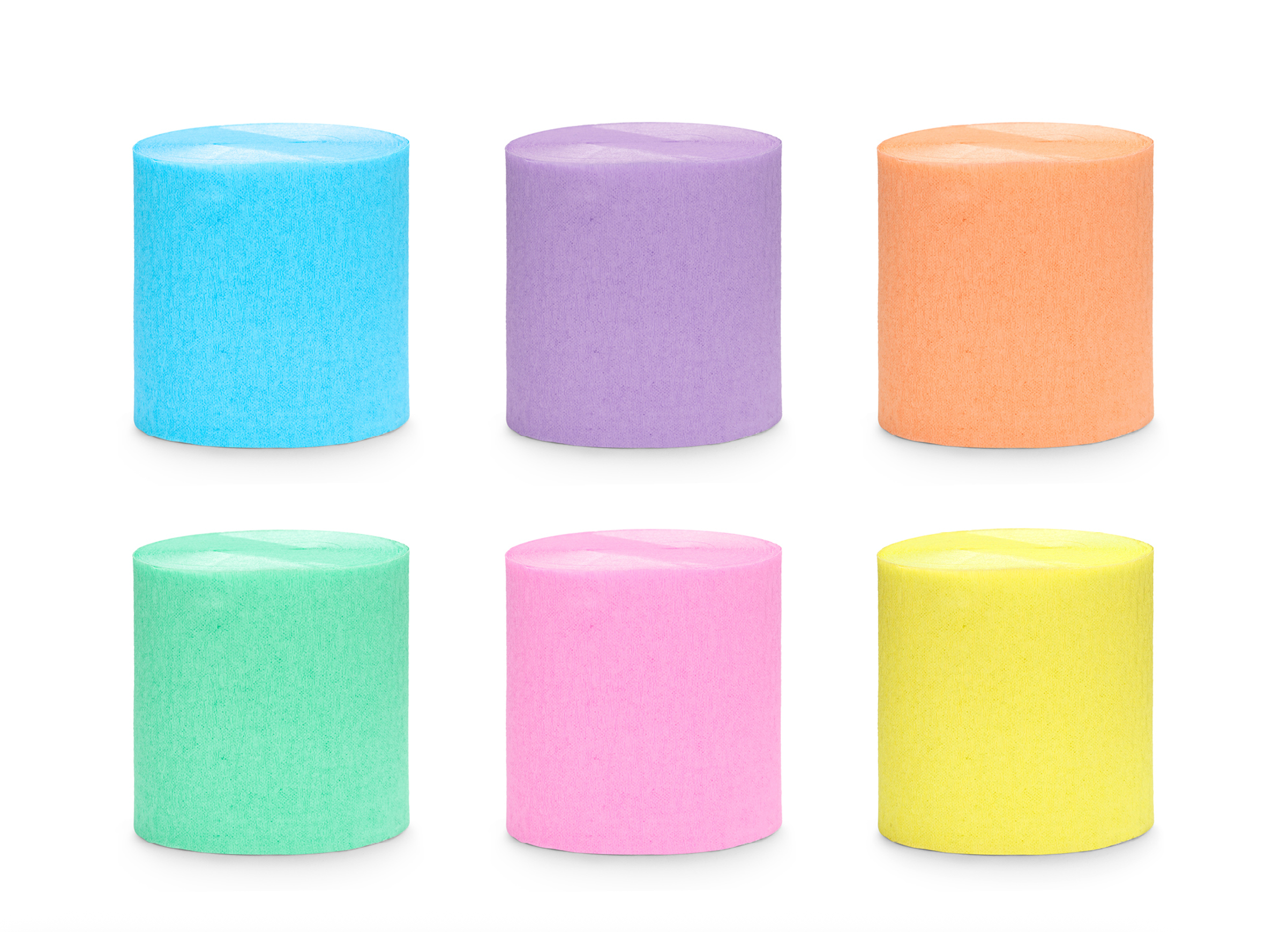 Pastel Rainbow Crepe Paper Streamers Set