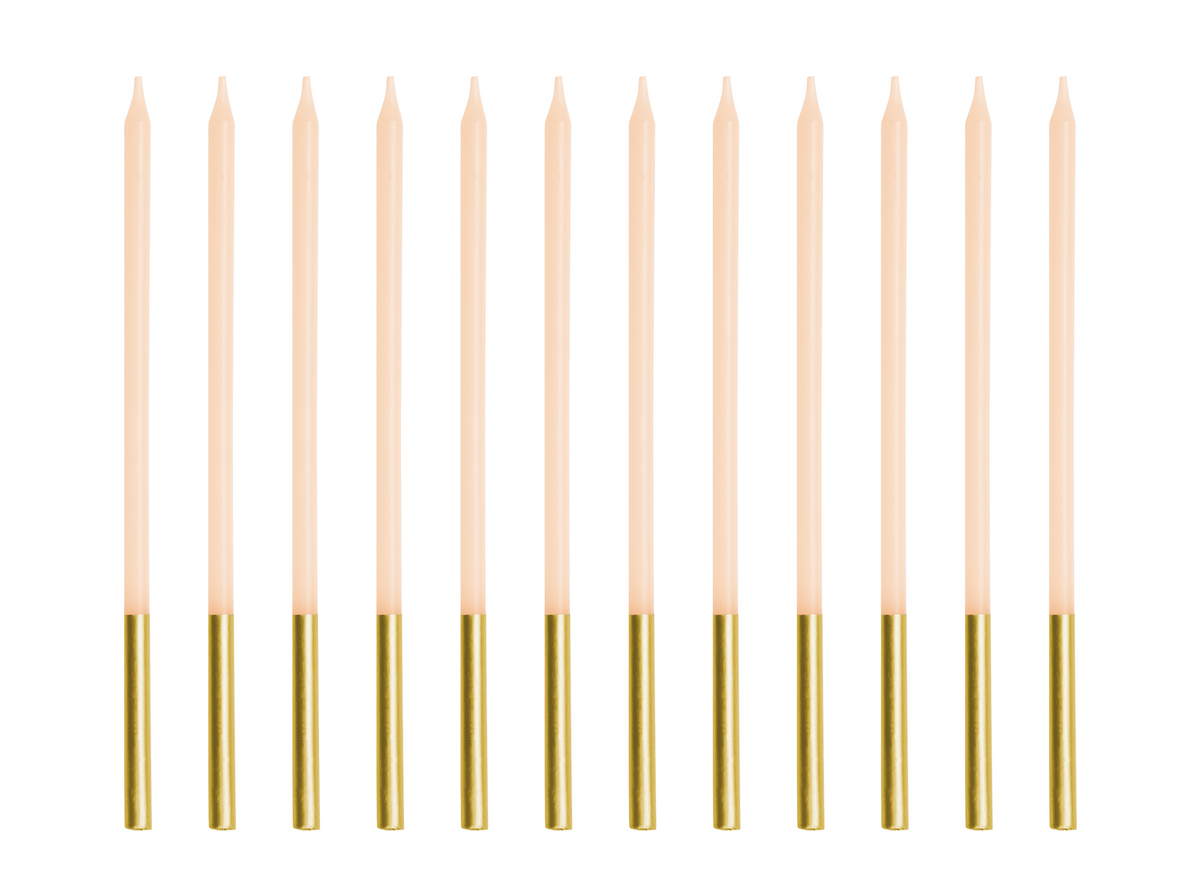 Tall Ivory Birthday Candles