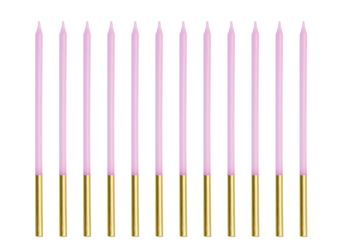 Tall Violet Birthday Candles