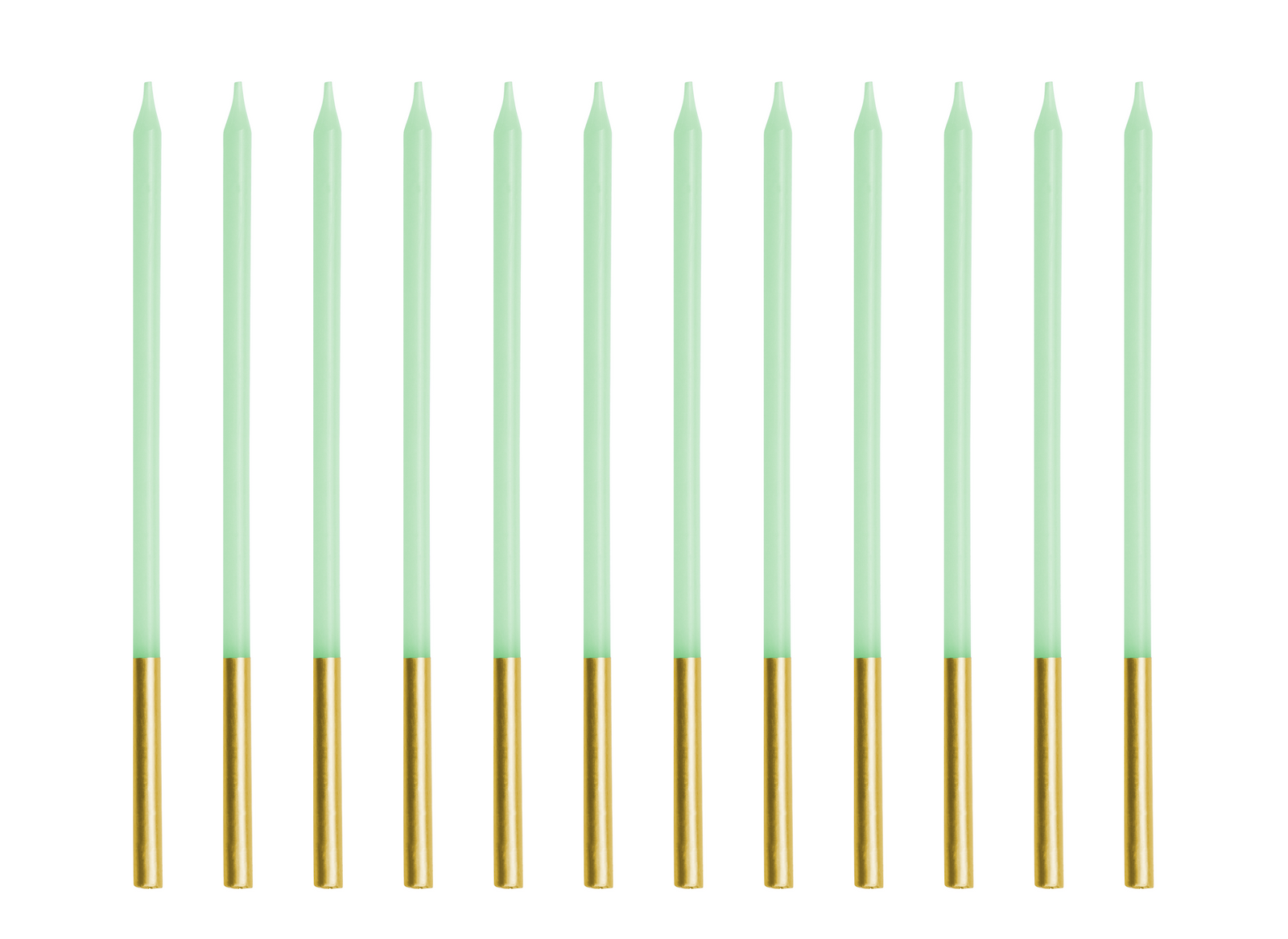 Tall Mint Birthday Candles