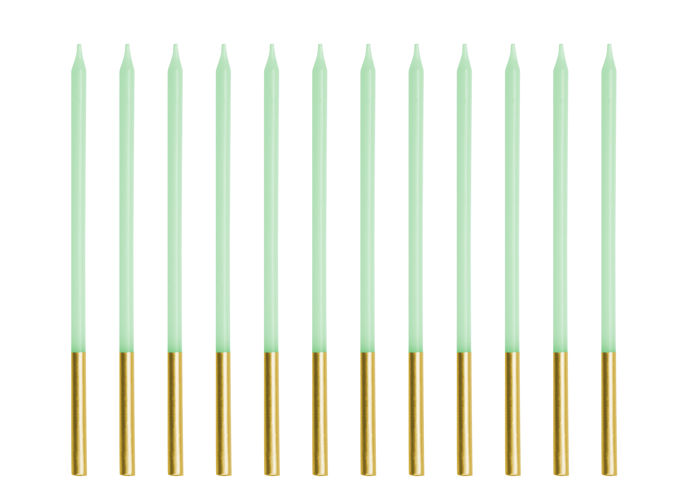 Tall Mint Birthday Candles