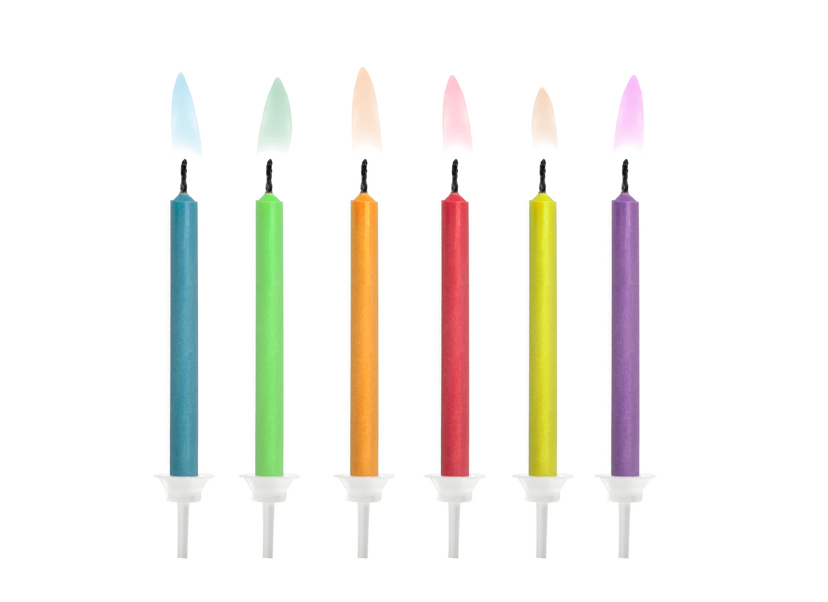 Colored Flame Birthday Candles