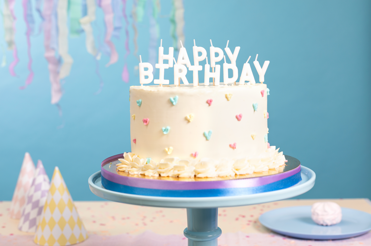Happy Birthday White Candles