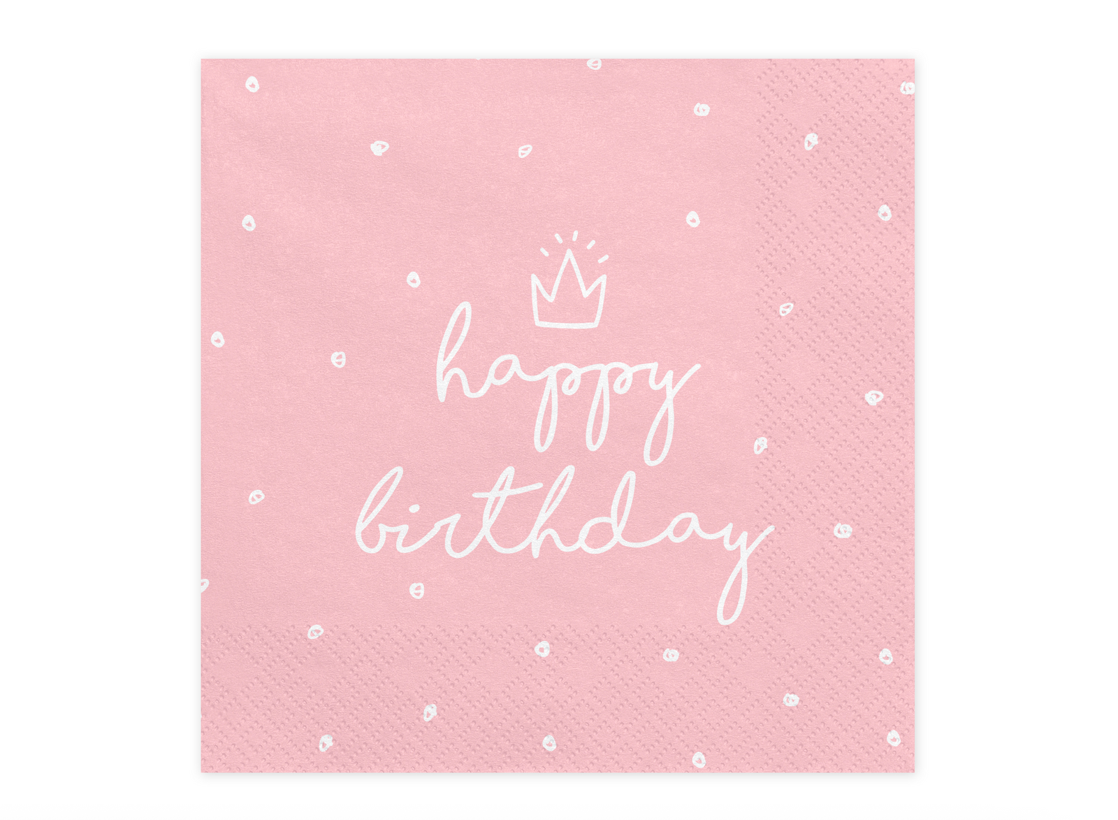 Happy Birthday Pink Paper Napkins