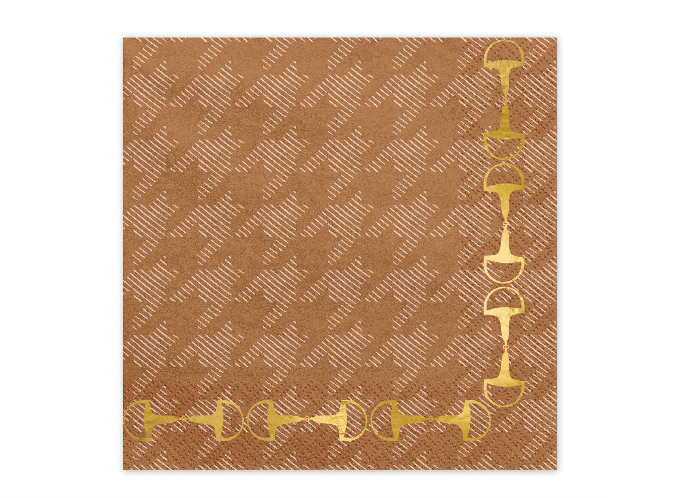 Houndstooth Gold Stirrup Paper Napkins