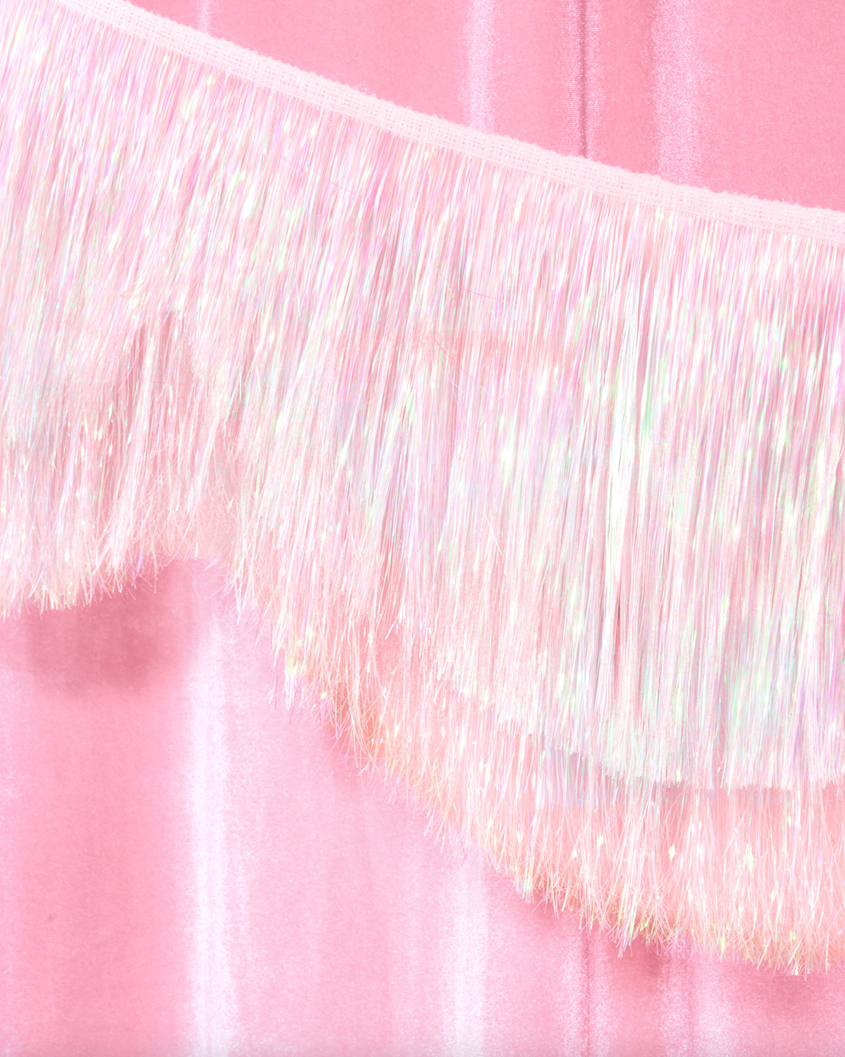 Iridescent Scallop Fringe Banner