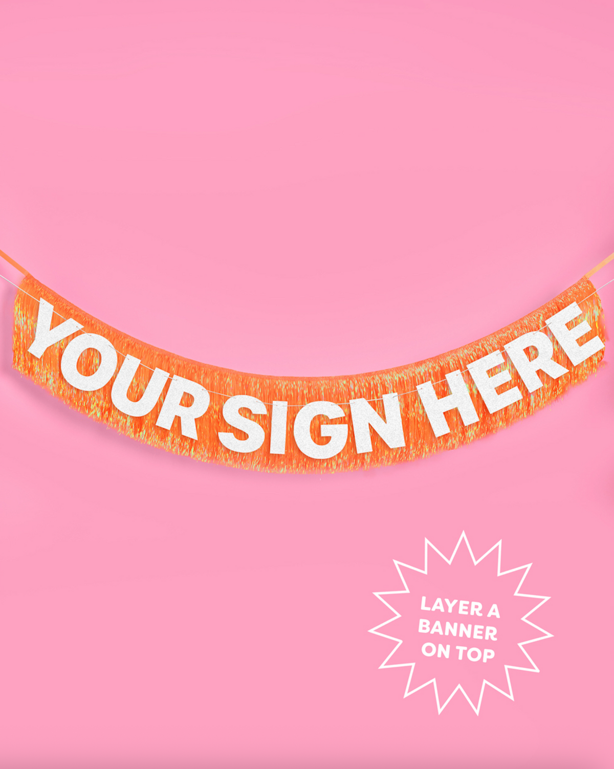 Orange Pop Fringe Banner