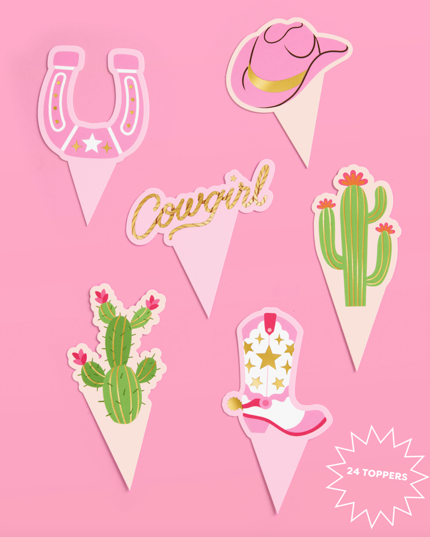 Cowgirl Cupcake Toppers