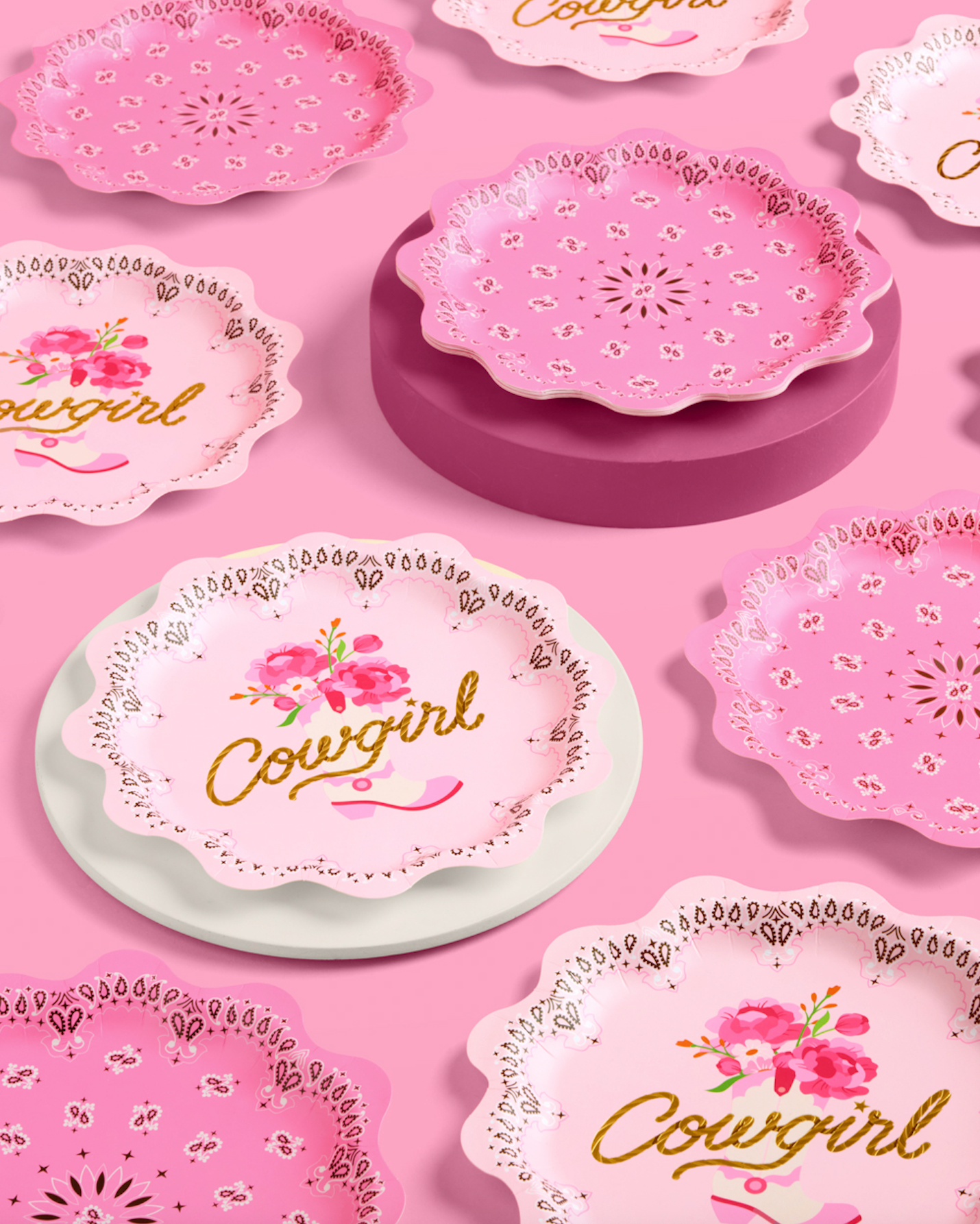 Cowgirl Party Plates