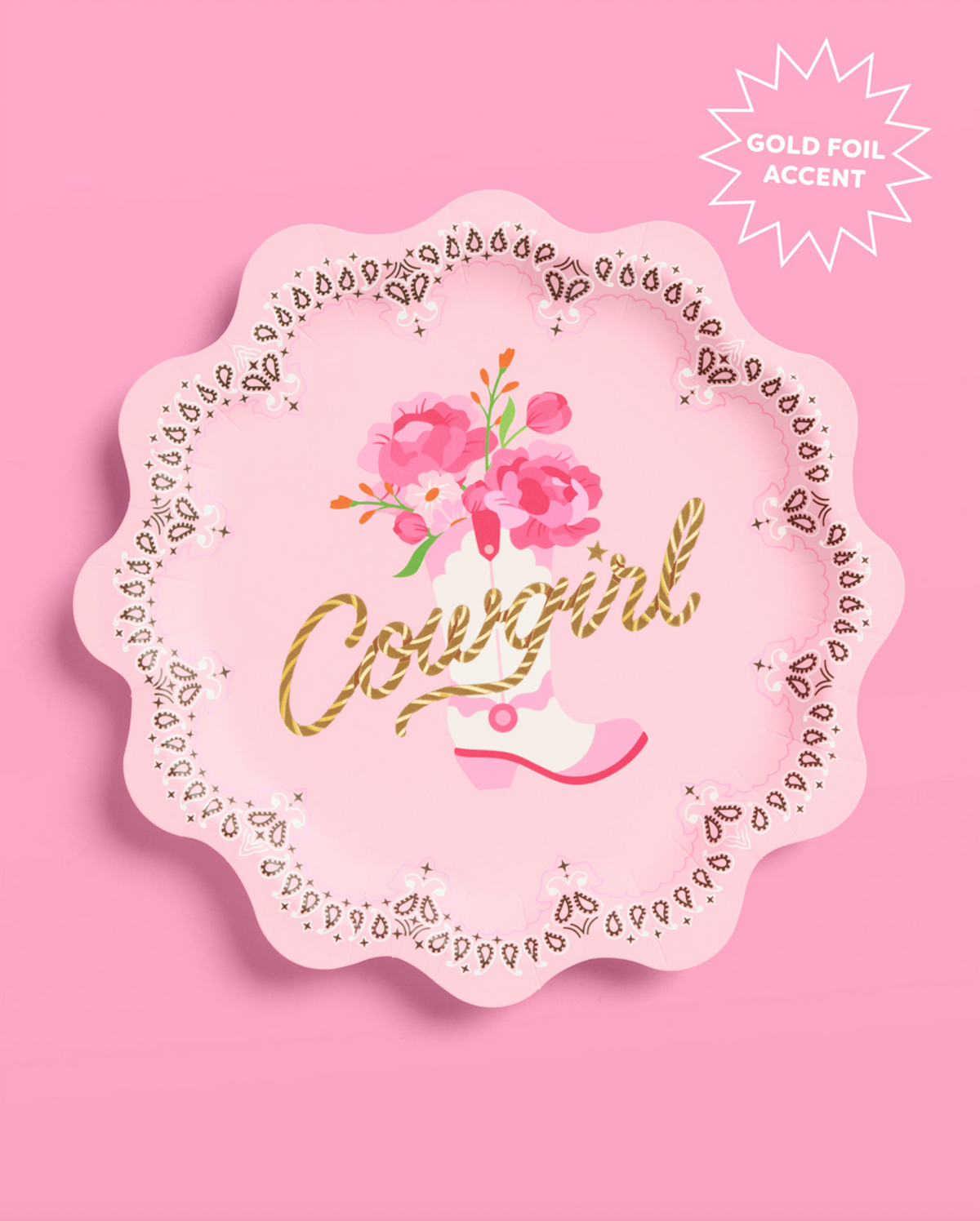 Cowgirl Party Plates