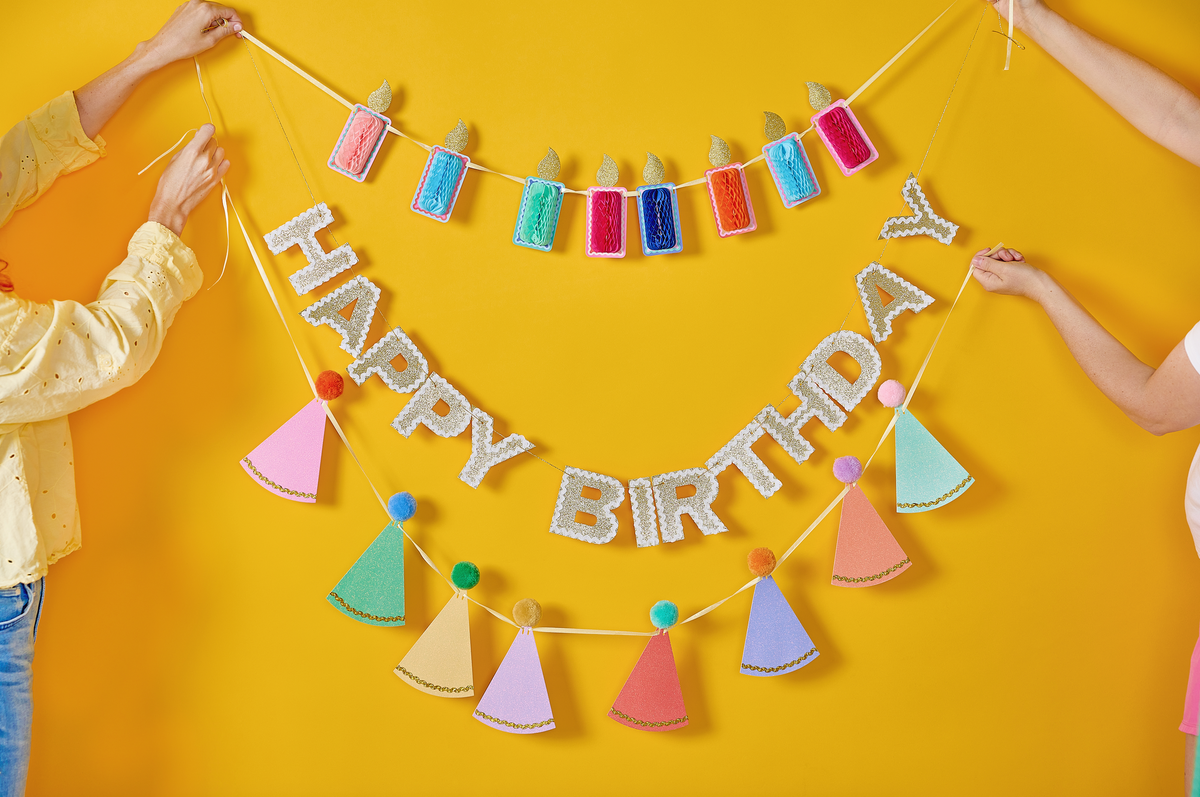 Make A Wish Honeycomb Candle Banner