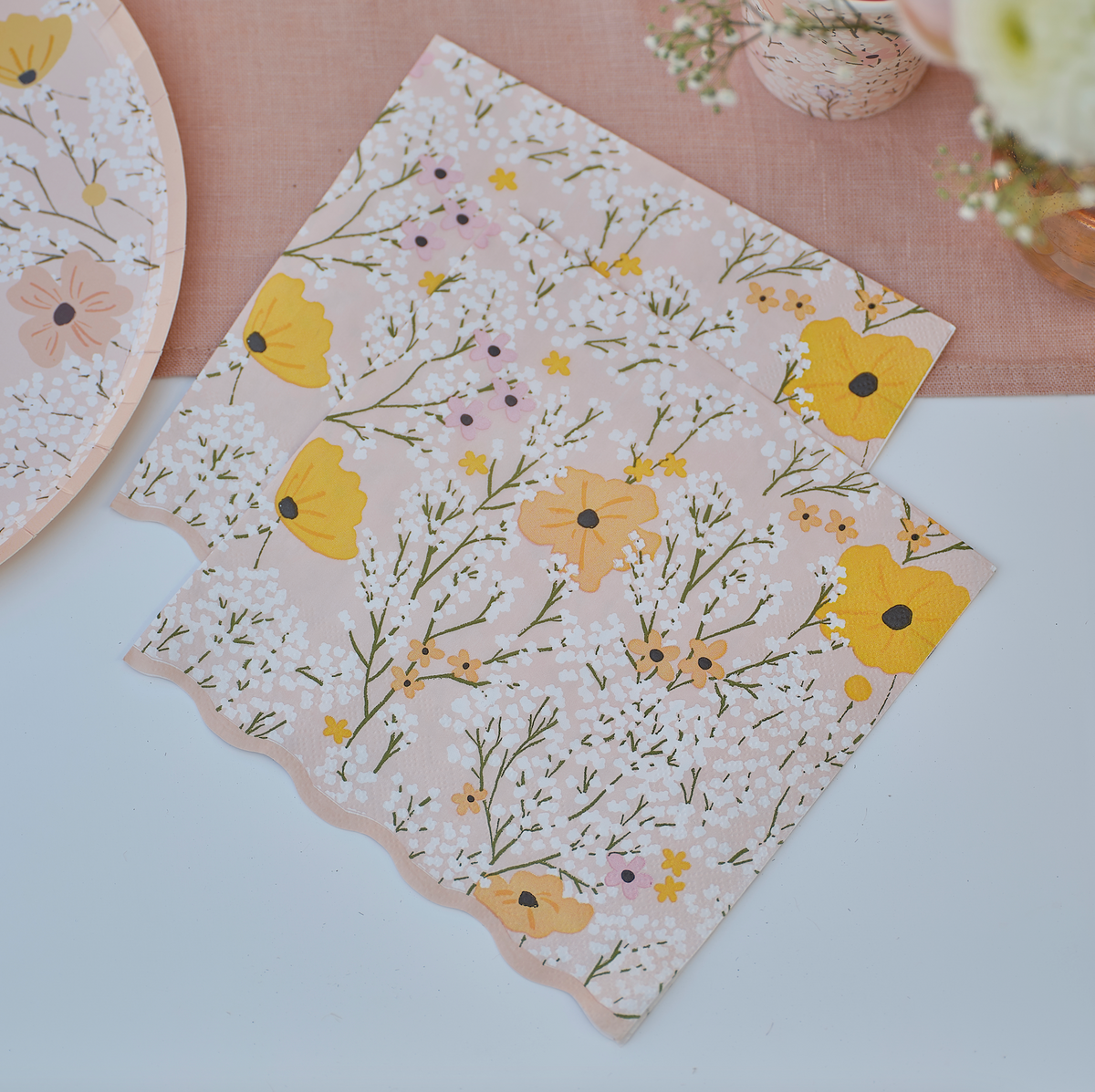 Pink Floral Napkins