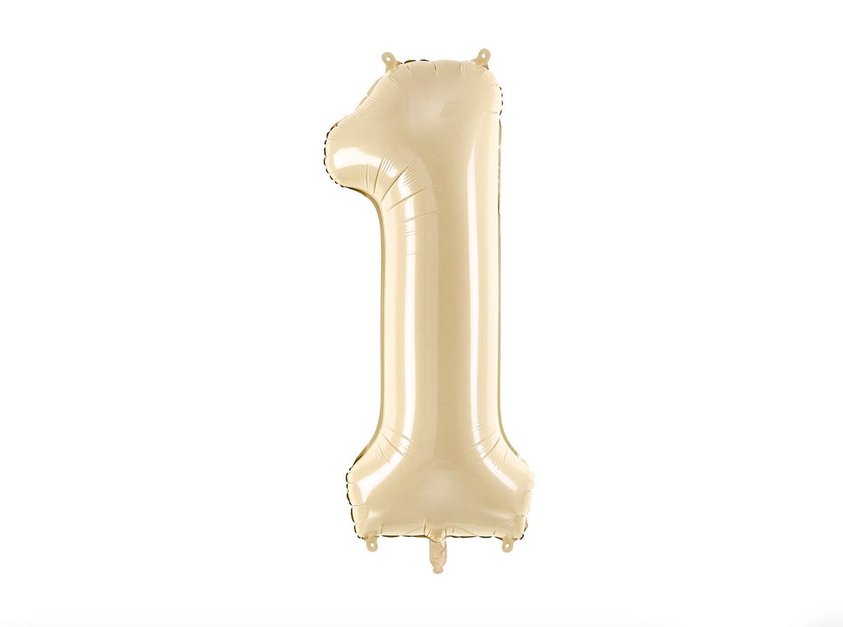 Cream Foil Number Balloon