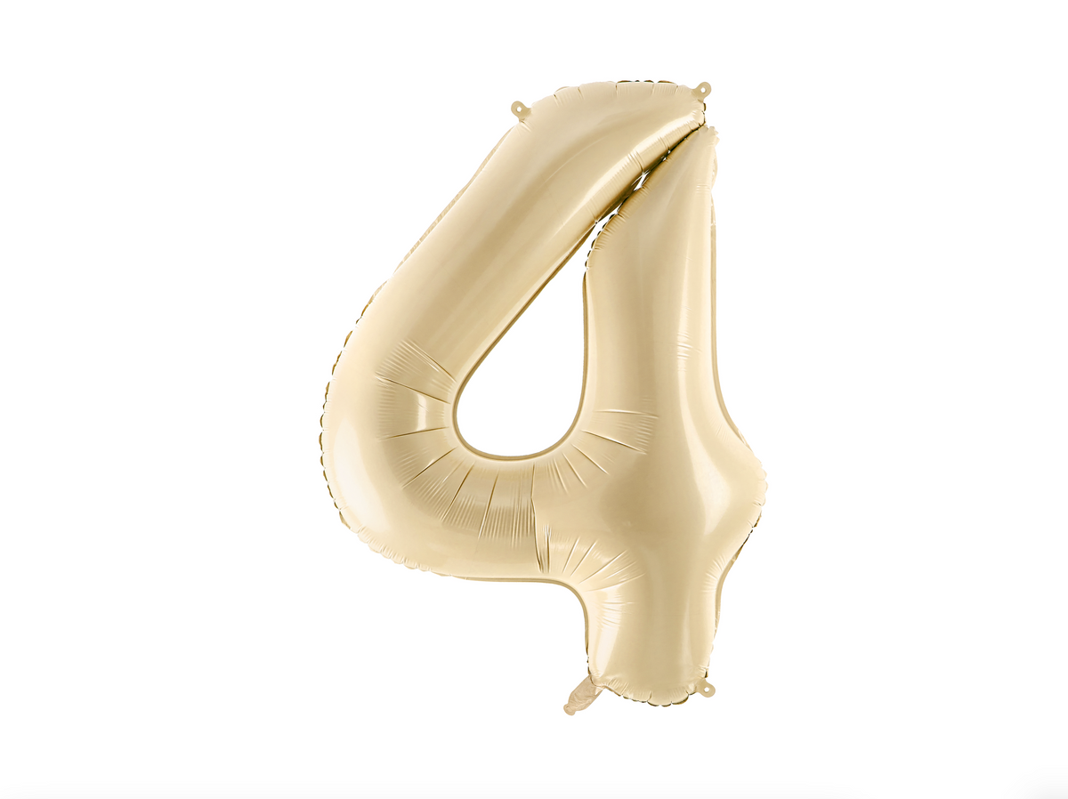 Cream Foil Number Balloon