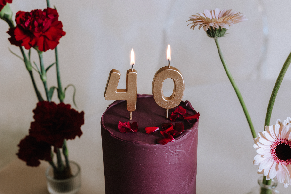 Gold Number Birthday Candle