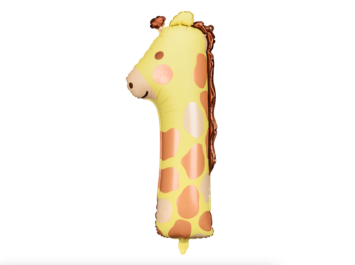 Animal Print Number Foil Balloon
