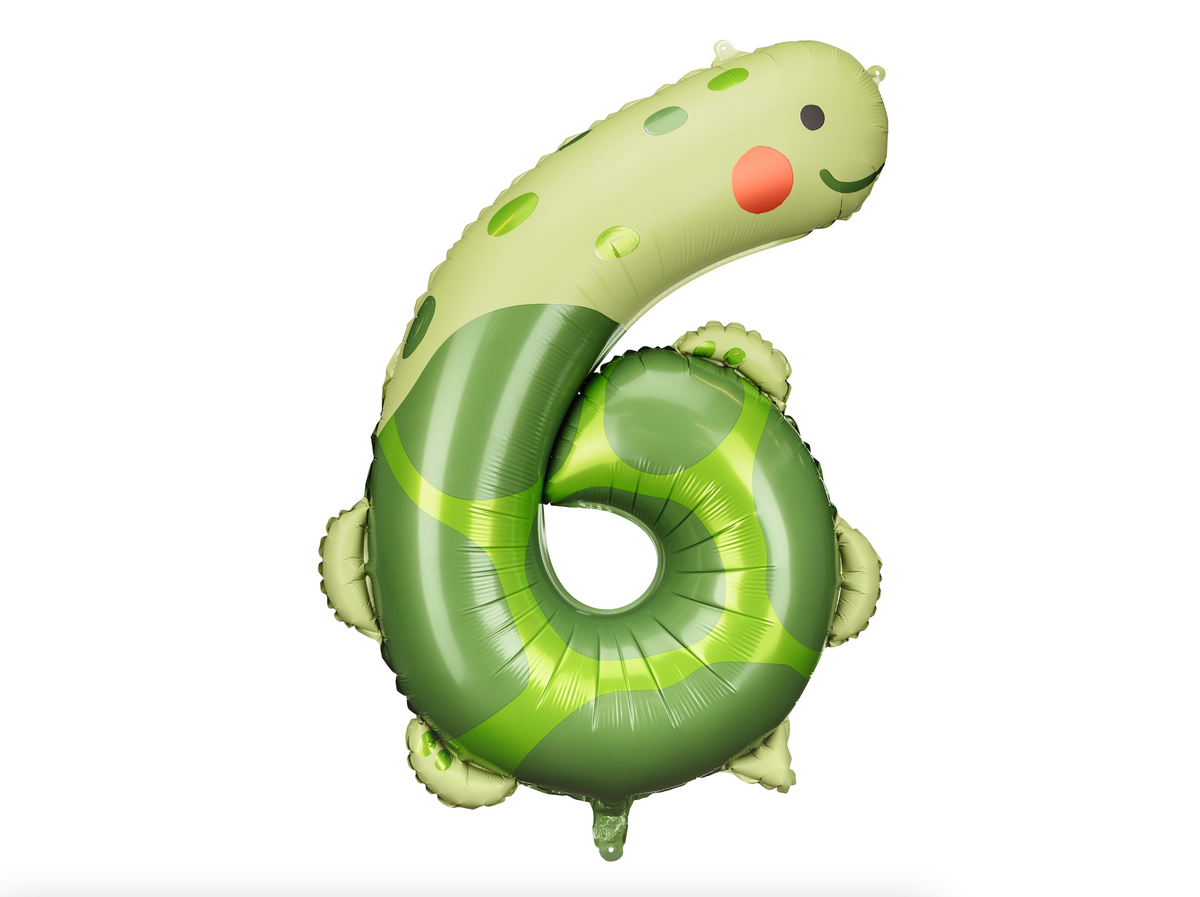 Animal Print Number Foil Balloon