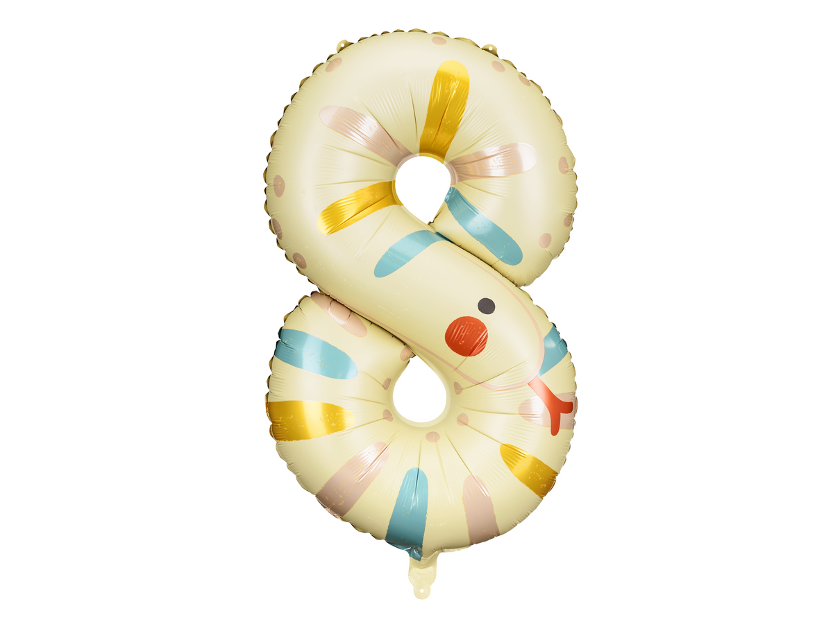 Animal Print Number Foil Balloon